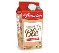 FRANCINE Farine de Blé T45 - Format Pratique 750g en Carton Refermable - Bouchon à Base de Canne à Sucre - Fabrication Française - Idéale pour Pâtisserie et Cuisine Quotidienne - Lot de 4