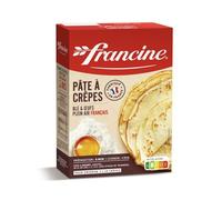 FRANCINE - Ma Pâte à Crêpes - Blé et Œufs, Plein Air, Farine Française - Préparation et Cuisson Rapide - Pour 20 Crêpes Sucrés et Salés - les 2 sachets de 190 - Le Lot De 4