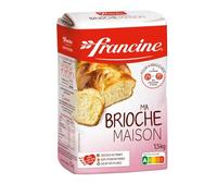 FRANCINE - Préparation Moelleuse pour Brioche Maison, Pâte Légerement Dorée et Savoureuse (Paquet 1,5 kg) - Le lot de 2