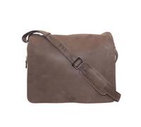 FRANCINEL Grand sac gibecière en cuir façon ""peau de pêche"" réf 655029 marron