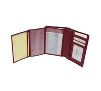 FRANCINEL Portefeuille en cuir souple taille moyenne à 3 volets réf 37929 rouge (3 couleurs disponible)