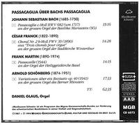 Franck, Martin Über Bachs Passacaglia
