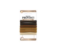 FRANCK PROVOST Élastiques à Cheveux Marron et Beige - Lot de 6 pièces