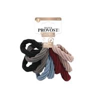 FRANCK PROVOST - Lot de 10 Elastiques Mousse Torsadés - Assortiment de Couleurs Aléatoire - Sans Lien Métal - Hyper Extensible - Coiffure Facile - Tous Types de Cheveux