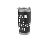 Franck vivant la vie de Franck Nom Amusant Gobelet isotherme en acier inoxydable double paroi