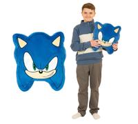 Franco Bedding Coussin décoratif en Peluche Super Douce (Produit sous Licence Officielle), 40,6 cm, Sonic