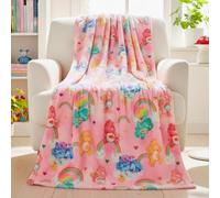 Franco Collectibles Care Bears Parure de lit Classique en Peluche Super Douce et Confortable, 116,8 x 152,4 cm (Produit sous Licence Officielle)