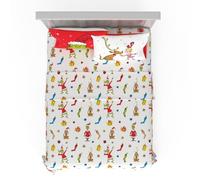 Franco Collectibles Dr. Seuss The Grinch Parure de lit 4 pièces en Microfibre Super Douce pour Grand lit (Produit sous Licence Officielle)