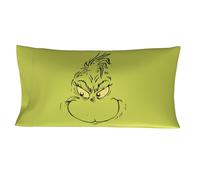 Franco Collectibles Grinch by Dr. Seuss Holiday Beauty Taie d'oreiller en satin soyeux King Size 50,8 x 91,4 cm pour cheveux et peau (produit sous licence officielle)