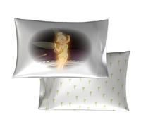 Franco Collectibles Lot de 2 Housses de Coussin en Satin Soyeux pour Cheveux et Peau avec la Fée Clochette de Disney 50,8 x 76,2 cm