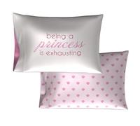 Franco Collectibles Lot de 2 Housses de Coussin en Satin Soyeux Princesses Disney 50,8 x 76,2 cm pour Cheveux et Peau (Produit sous Licence Officielle)