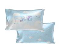 Franco Collectibles Lot de 2 Housses de Coussin réversibles en Satin Soyeux 50,8 x 76,2 cm pour Cheveux et Peau (Produit sous Licence Officielle) Cinnamoroll Beauty