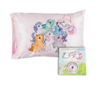Franco Collectibles My Little Pony Unicorn Beauty Ensemble taie d'oreiller réversible et Masque pour Les Yeux en Satin Soyeux, 50,8 x 76,2 cm, pour Cheveux et Peau, (Produit sous Licence Officielle)