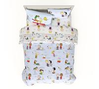 Franco Collectibles Peanuts Parure de lit 7 pièces Super Douce avec Couvre-Oreiller, pour lit Double, (Produit sous Licence Officielle)