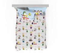 Franco Collectibles Peanuts Snoopy Parure de lit 4 pièces en Microfibre Super Douce et Confortable pour lit Double (Produit sous Licence Officielle)