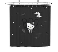 Franco Collectibles Sanrio Rideau de Douche en Microfibre Motif Squelette Hello Kitty Halloween 183 x 183 cm