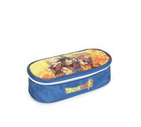 Franco Cosimo Panini DRAGONBALL Trousse ovale organisée pour fille et enfant avec fermeture éclair et tirette - Trousse scolaire avec compartiment intérieur pour papeterie et espace porte-stylos, 22 x