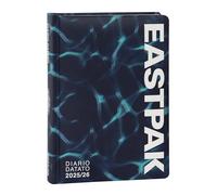 EASTPAK Agenda scolaire 2025 - 2026 Agenda quotidien moyen 13 mois, idéal pour l'école moyenne et supérieure, avec couverture rembourrée et 352 pages colorées, 12 x 16,5 cm