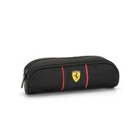 Franco Cosimo Panini Ferrari - Trousse à 2 stylos d'école avec Tirette à Fermeture éclair en métal - Petite Trousse pour Enfant et Fille, pour l'école Primaire, 20 x 4,5 x 4,5 cm - Noir