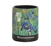 Franco Cosimo Panini Halta Definition - Porte-stylo de bureau avec extérieur en carton rigide imprimé avec une œuvre d'art de Van Gogh et base antidérapante, F.to 19,5 cm Hauteur x 7 diamètre, Iris