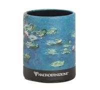 Franco Cosimo Panini Halta Definition Porte-stylo de bureau avec extérieur en carton rigide imprimé avec une œuvre d'art de Monet et base antidérapante, F.to 19,5 cm Hauteur x 7 diamètre, Nénuphars