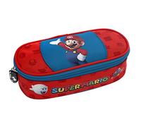 Franco Cosimo Panini - Trousse scolaire ovale organisée Super Mario, collection 2021/2022