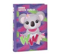 Franco Cosimo Panini WWF Agenda scolaire 2025 - 2026 officiel WWF, journal 12 mois, idéal pour l'école primaire ou média, avec couverture rigide et 352 pages en couleur, 13 x 17,8 cm