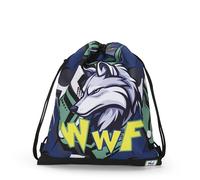 Franco Cosimo Panini WWF - Sac à cordon officiel WWF, compact et polyvalent, idéal pour salle de sport, école, voyage, porte-goûter, idée cadeau enfants et adolescents, 35 x 42 x 2 cm, bleu, bleu,