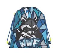 Franco Cosimo Panini WWF - Sac à cordon officiel WWF, compact et polyvalent, idéal pour salle de sport, école, voyage, porte-goûter, idée cadeau enfants et adolescents, 35 x 42 x 2 cm, bleu, bleu,