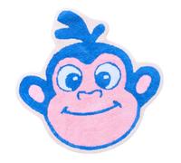 Franco Dora The Explorer Boots Tapis de Bain antidérapant en Coton Peluche pour Enfants en Forme de Singe, 47 x 30,5 cm (Licence Officielle)
