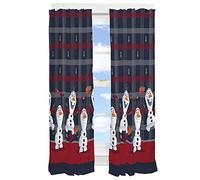 Franco Ensemble de Rideaux en Microfibre, Disney La Reine des Neiges 2 Olaf, 104,1 x 160 cm (l x L)