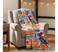 Franco Hot Wheels Kids Bedding Couverture en Peluche Super Douce 116,8 x 152,4 cm (Produit sous Licence Officielle)