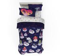 Franco Les bisounours x Universal Monsters Parure de lit 5 pièces Super Douce et Confortable réversible avec taie d'oreiller, lit jumeau, (Produit sous Licence Officielle)