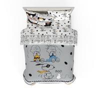 Franco Parure de lit 5 pièces en Microfibre pour Grand lit - Noir cacahuètes Halloween