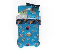 Franco Parure de lit 5 pièces réversible en Microfibre Super Douce et Confortable avec taie d'oreiller, pour lit Simple, (Produit sous Licence Officielle)