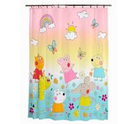 Franco Peppa Pig Rideau de Douche 13 pièces et Anneaux (Produit sous Licence Officielle)
