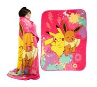 Franco Pokémon Anime Pikachu et Evoli Parure de lit Super Douce pour Enfant Motif Mickey Raschel 116,8 x 152,4 cm (Produit sous Licence Officielle)