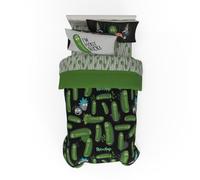 Franco Rick & Morty Parure de lit réversible 5 pièces Super Douce et Confortable avec taie d'oreiller pour lit Simple, (Produit sous Licence Officielle)