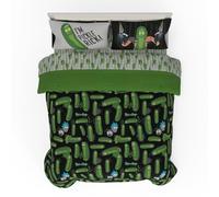 Franco Rick & Morty Parure de lit réversible 7 pièces Super Douce et Confortable avec taie d'oreiller pour lit Double, (Produit sous Licence Officielle)