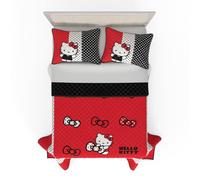 Franco Sanrio Hello Kitty Kids Bedding Super Soft Cozy 3 Piece Full/Queen Coverlet Quilt and Sham Set, (Officially Licensed Product)