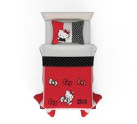Franco Sanrio Hello Kitty Parure de lit 2 pièces Super Douce et Confortable pour Enfant avec Couvre-lit et taies d'oreiller, (Produit sous Licence Officielle)