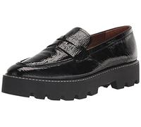 Franco Sarto Femme Balin Mocassin, Black Crinkle, 38.5 EU Large