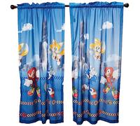 Franco Sonic Le Hérisson Ensemble de Rideaux de fenêtre pour Chambre d'enfant, 203 x 160 cm, (Officiel) Sega, Les imprimés Peuvent Varier