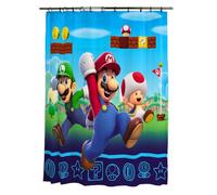 Franco Super Mario Lot de 13 rideaux de douche et anneaux sous licence officielle