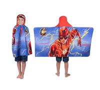 Franco WB The Flash Movie DC Comics Serviette de Bain/Piscine/Plage en Coton Doux à Capuche pour Enfants, 61 cm x 127 cm