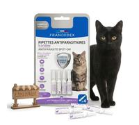 Francodex - 4 Pipettes antiparasitaires Icaridine Francodex - Chat Plus de 2 kg
