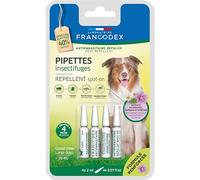Francodex - 4 Pipettes Insectifuges pour Chiens de Plus de 20 kg Formule renforcée