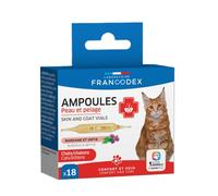 Francodex - Ampoules Peau et Pelage 18 X 1 ML pour Chatons et Chats