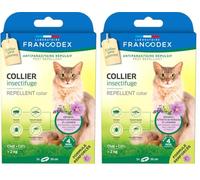 Francodex - Collier Insectifuge pour Chats de Plus de 2 kg Longueur 35 cm Formule renforcée (Lot de 2)