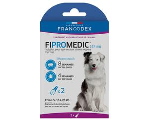 Francodex Fipromedic 134mg pour chiens moyens de 10 à 20kg